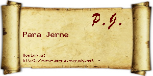 Para Jerne névjegykártya